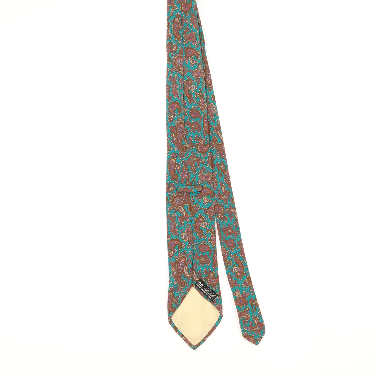Back of Vintage 1990's Paisley Patterned Tie