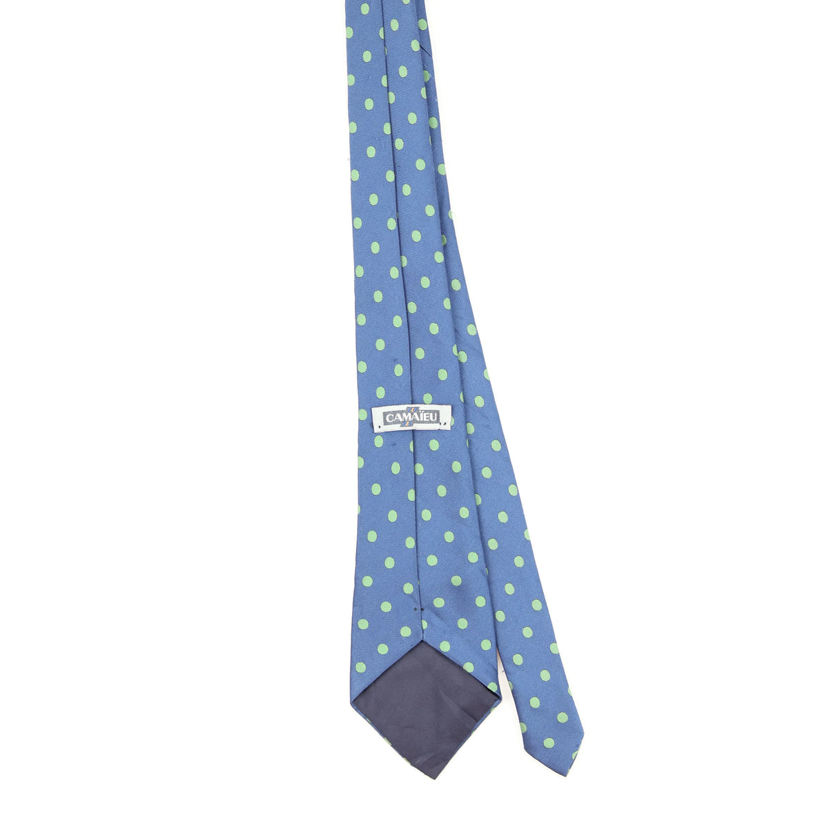 Back Back of Vintage 1980's Polka Dot Patterned Tie