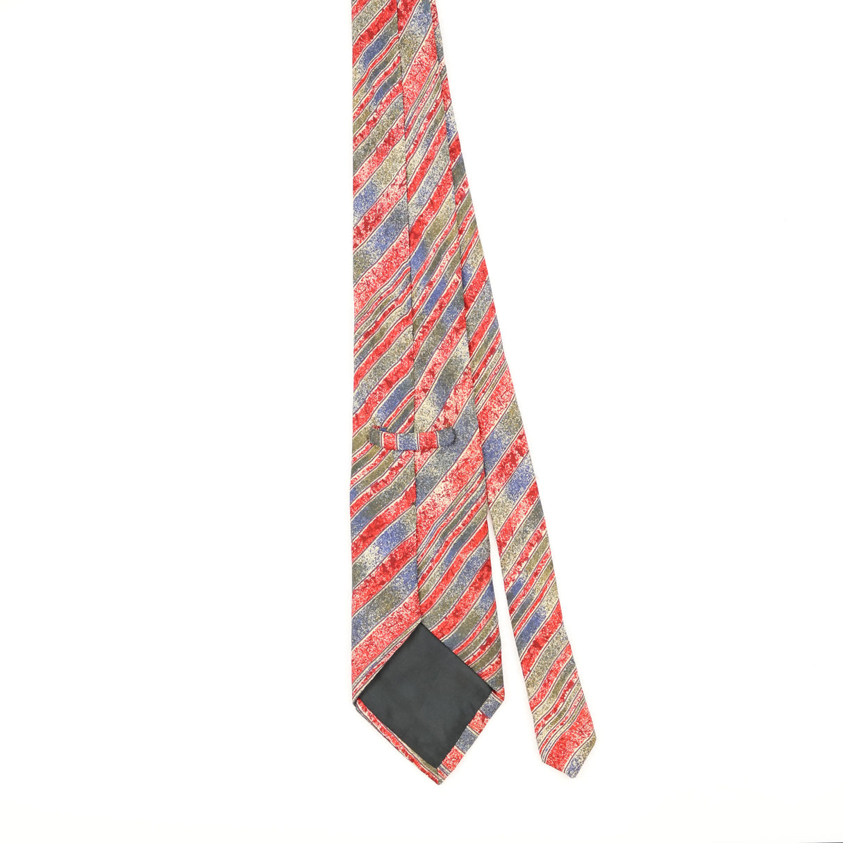Back of Vintage 1990's Oleg Cassini Striped Patterned Tie