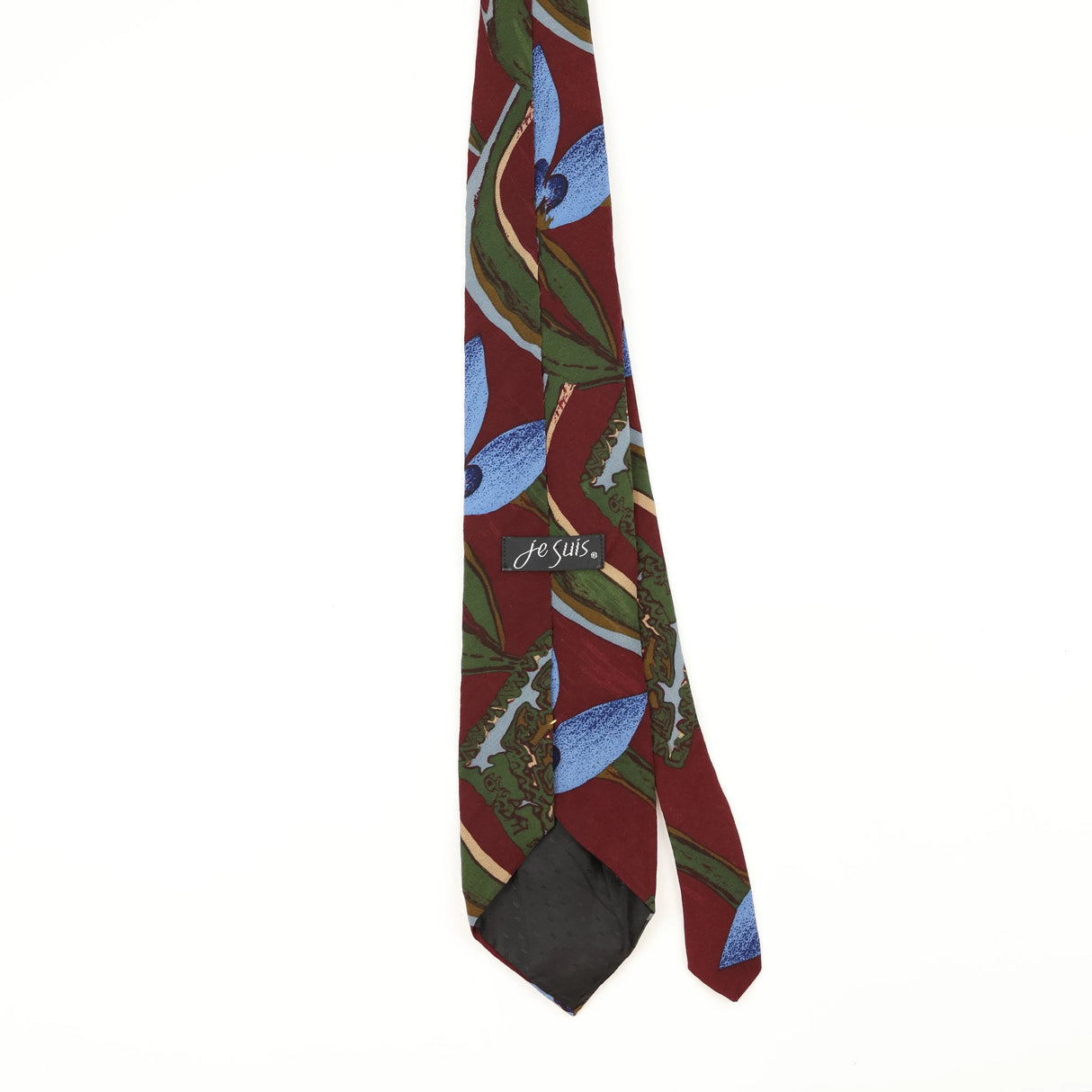 Back Back of Vintage 1990's Floral Patterned Tie