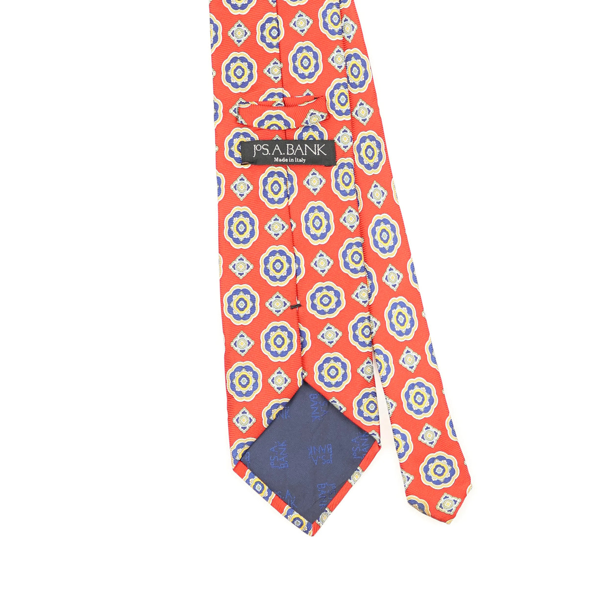 Back Back Detail of Vintage 1990's Jos. A. Bank Geometric Patterned Tie