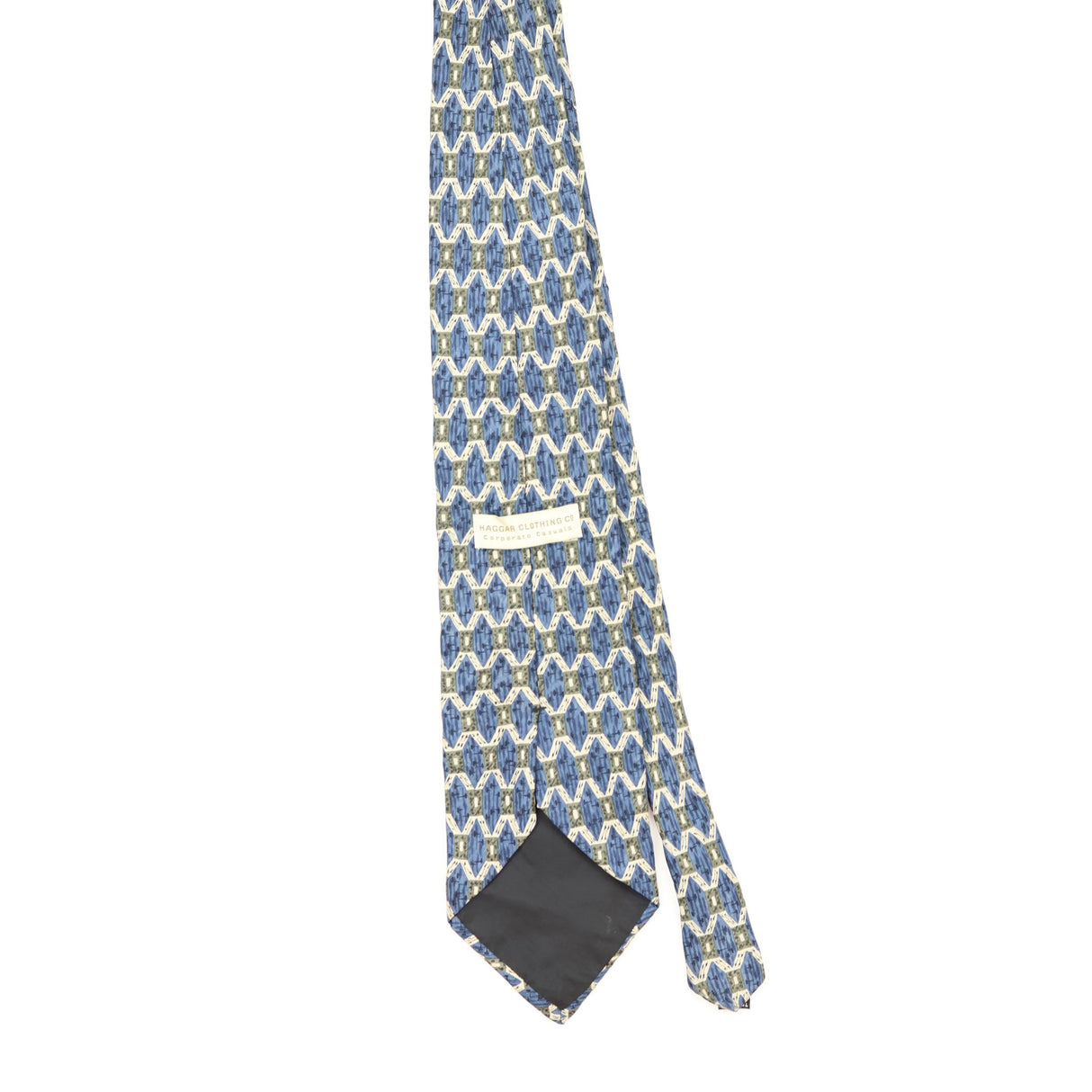Back Back of Vintage 1990's Haggar Geometric Patterned Tie