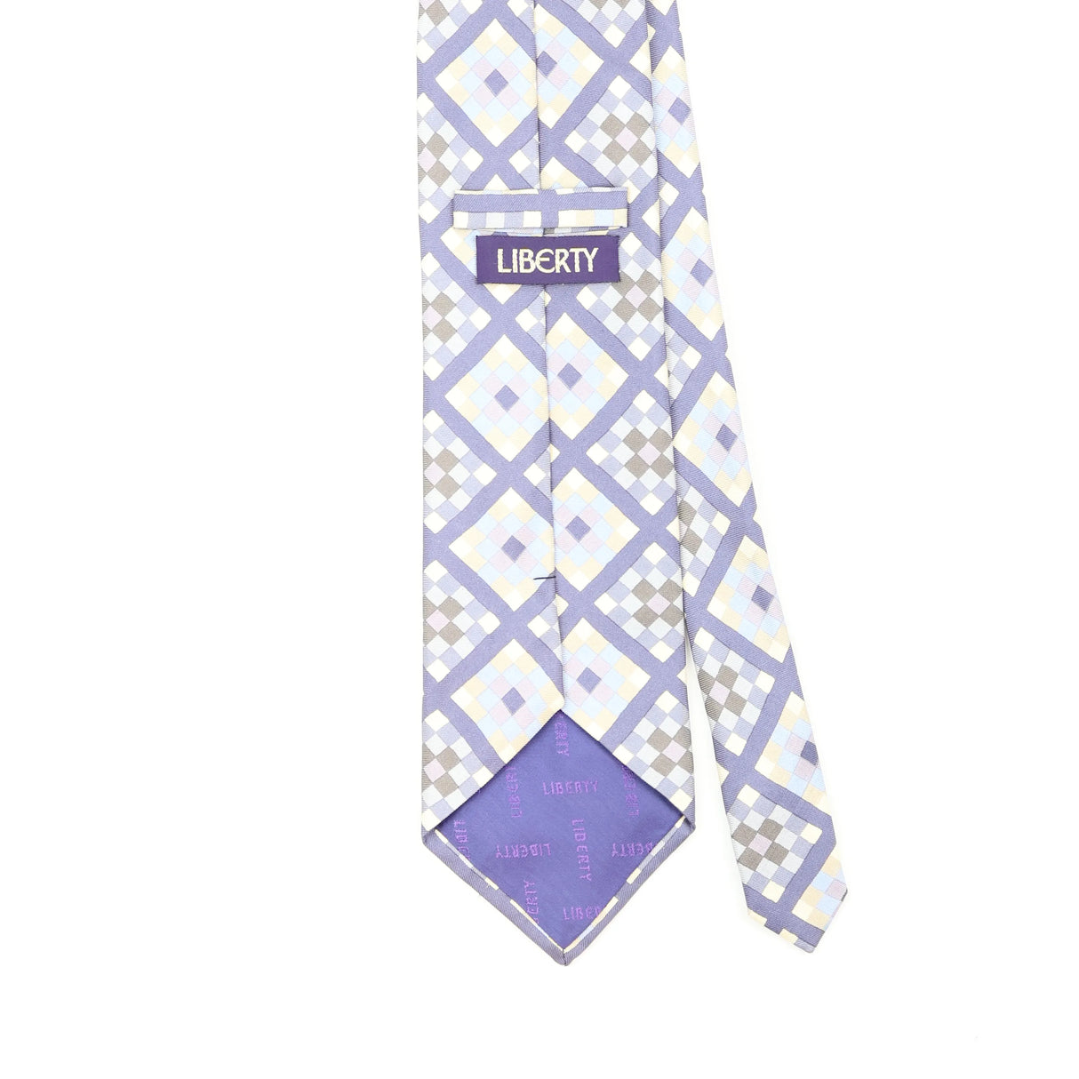 Back Back Detail of Vintage Liberty of London Geometric Patterned Tie