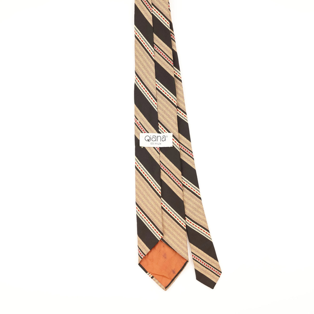 Back of Vintage 1980's Striped Patterned Tie