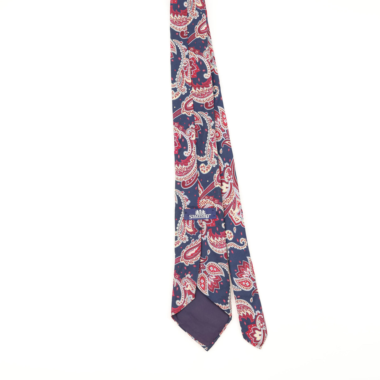 Back of Vintage 1990's Stafford Paisley Patterned Tie