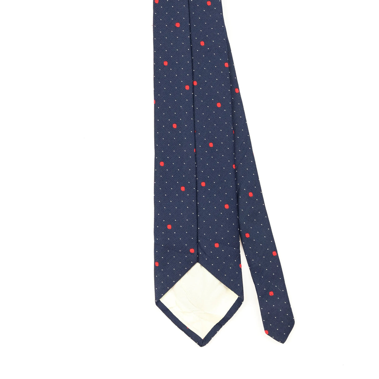 Back Back Detail of Vintage 1990's Polka Dot Patterned Tie