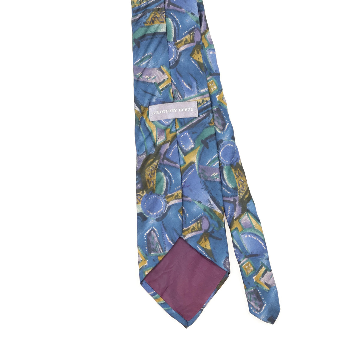 Back Back Detail of Vintage 1990's Geoffrey Beene Abstract Patterned Tie