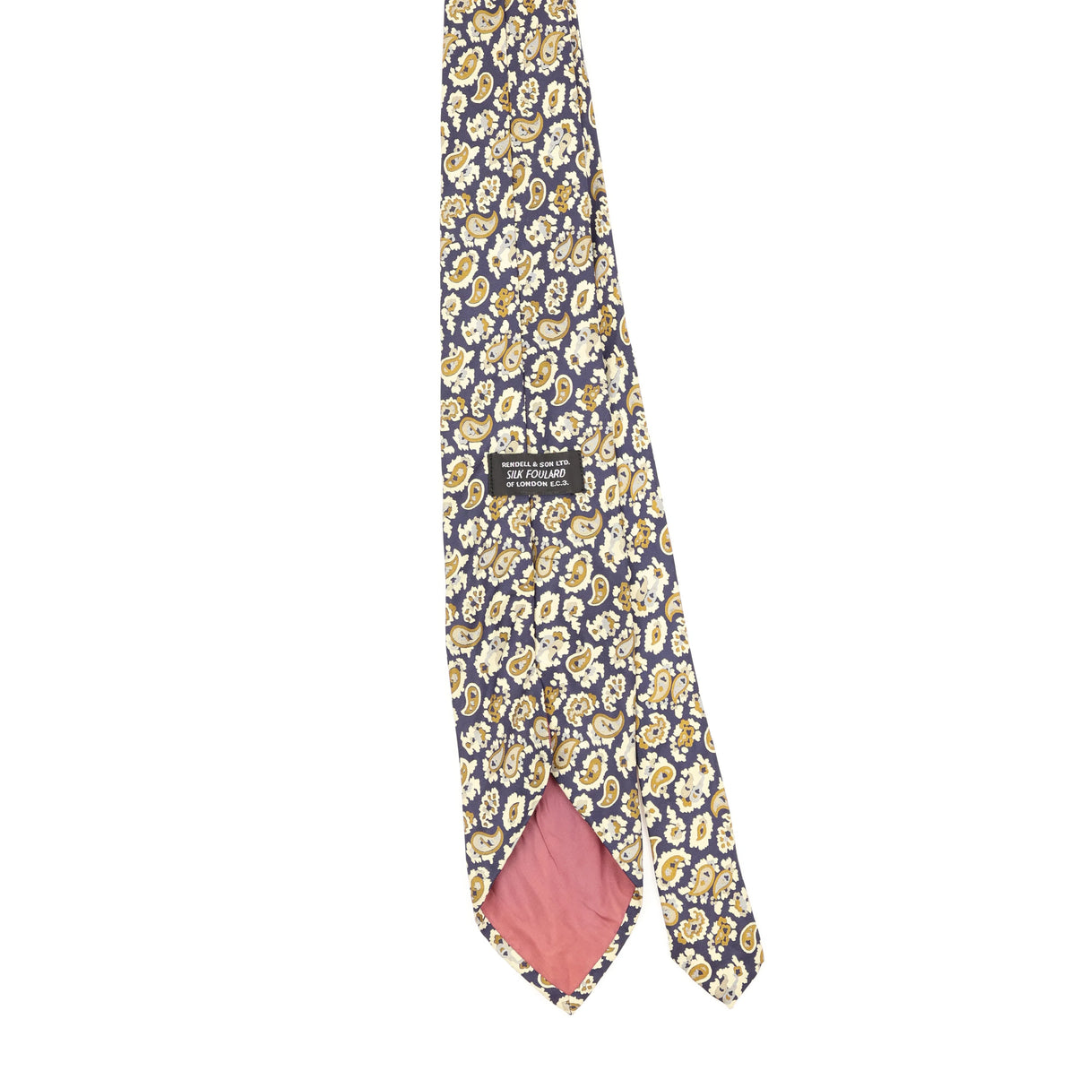 Back Back of Vintage 1980's Paisley Patterned Tie