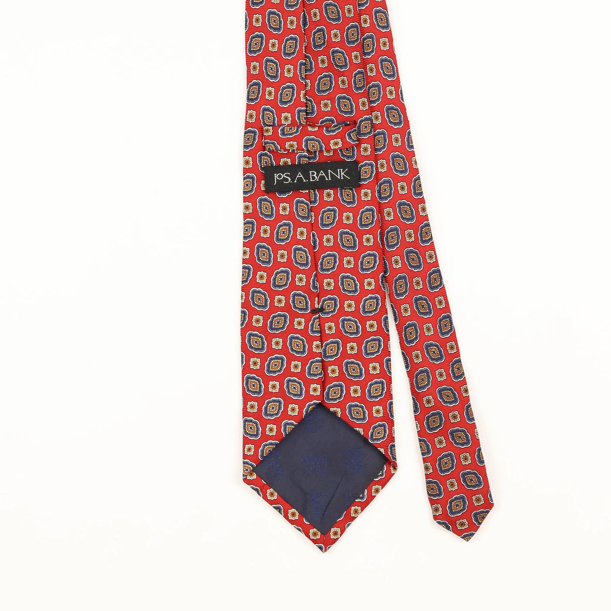 Back Detail of Vintage Jos. A. Bank Geometric Patterned Tie
