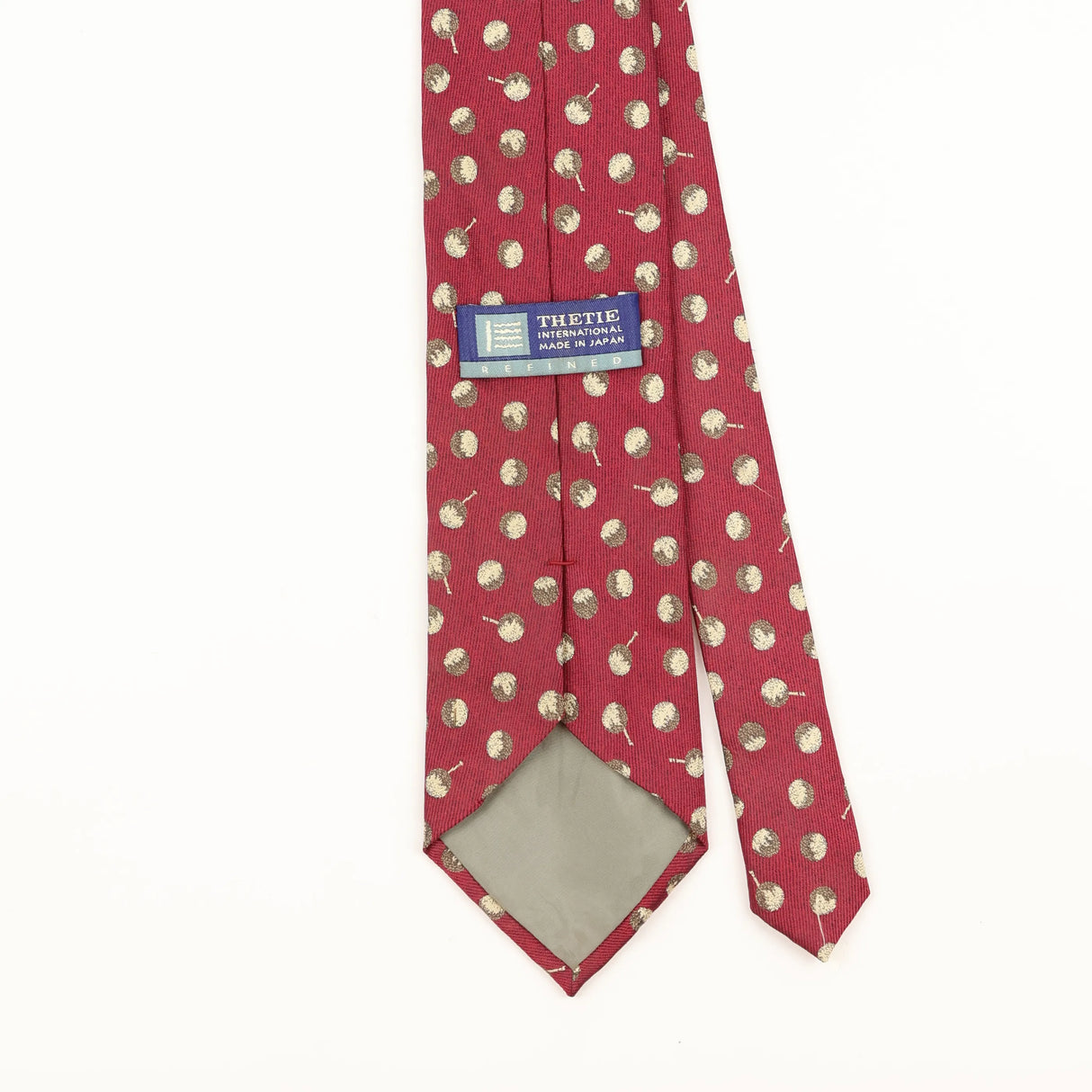 Back Detail of Vintage 1990's Geometric Patterned Tie