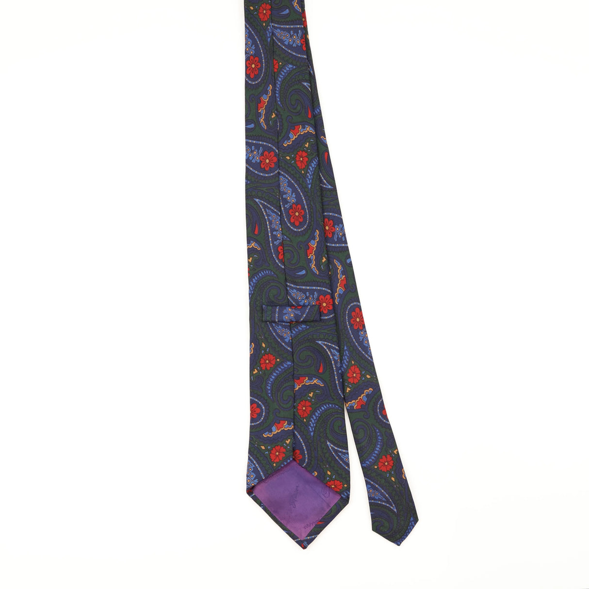 Back of Vintage 1990's Turnbull & Asser Paisley Patterned Tie