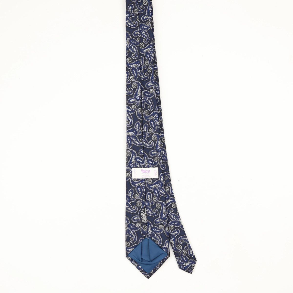 Back Back of Vintage 1990's Paisley Patterned Tie