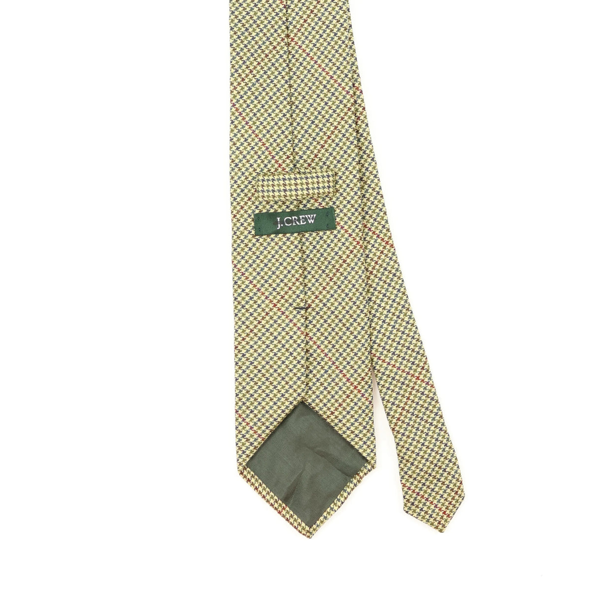 Back Back Detail of Vintage 1990's J.Crew Houndstooth Patterned Tie