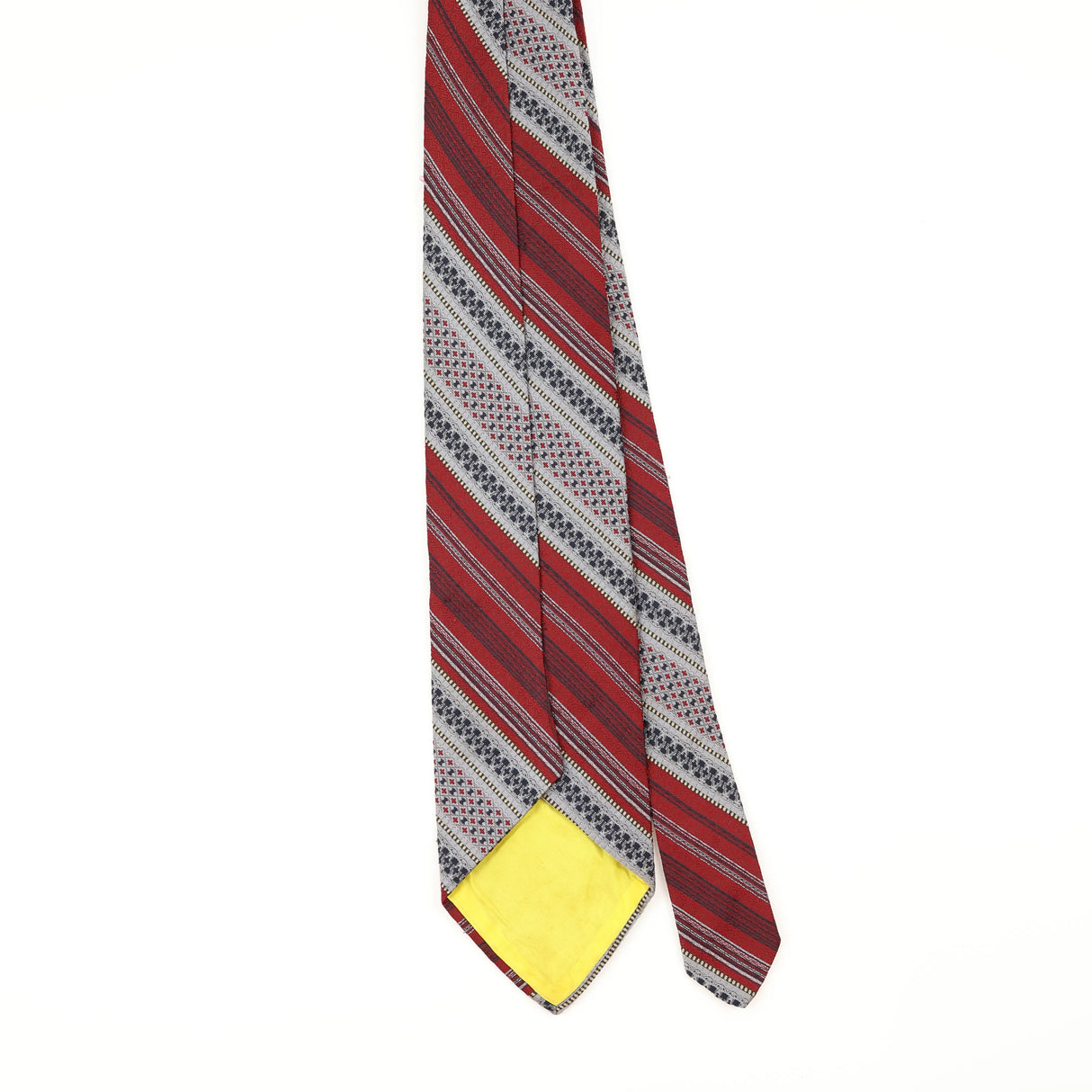 Back of Vintage 1980's Striped Patterned Tie