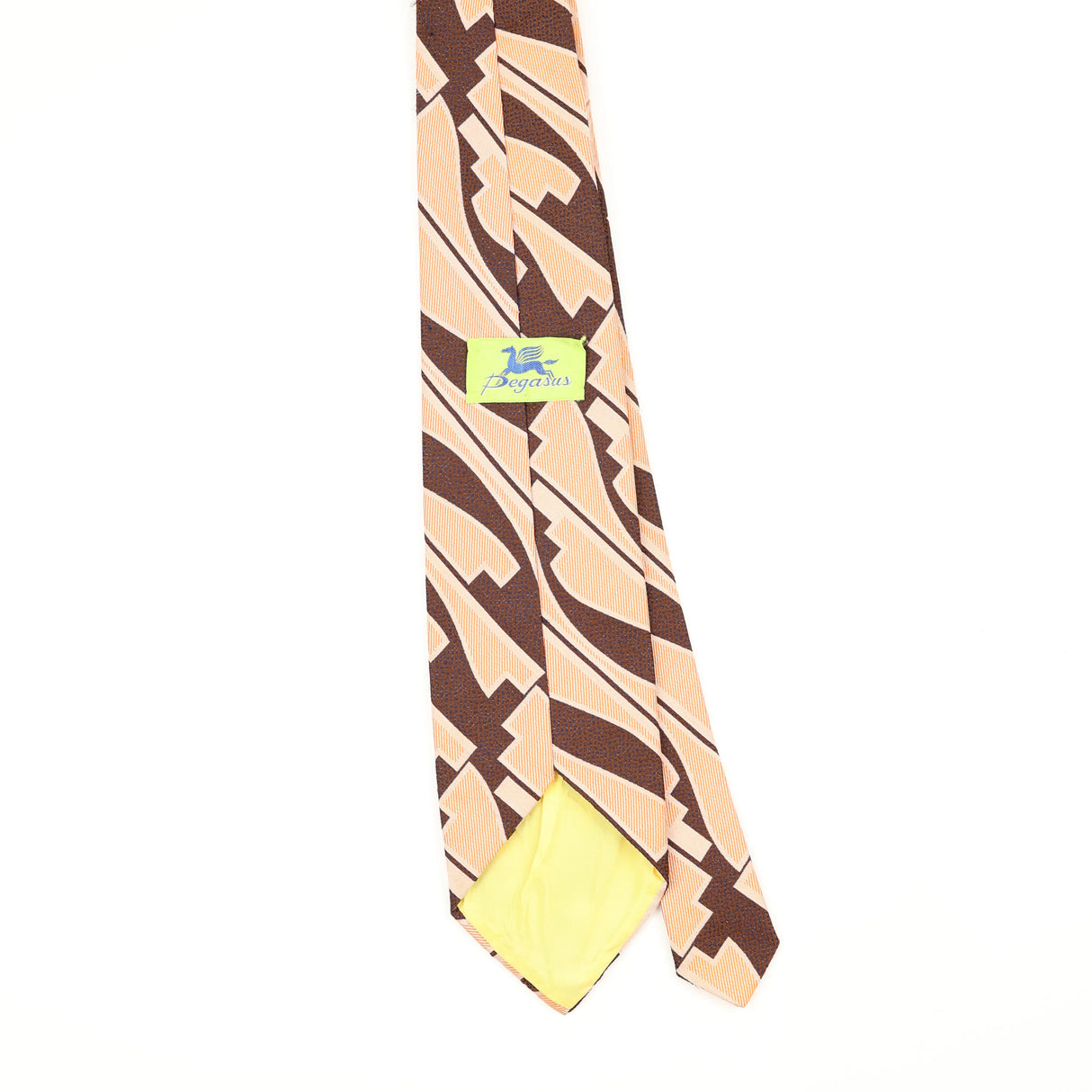 Back Back of Vintage 1970's U.S. Polo Assn. Geometric Patterned Tie