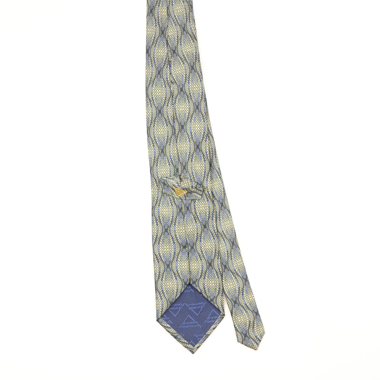 Back Back of Vintage 1990's Vitaliano Pancaldi Geometric Patterned Tie