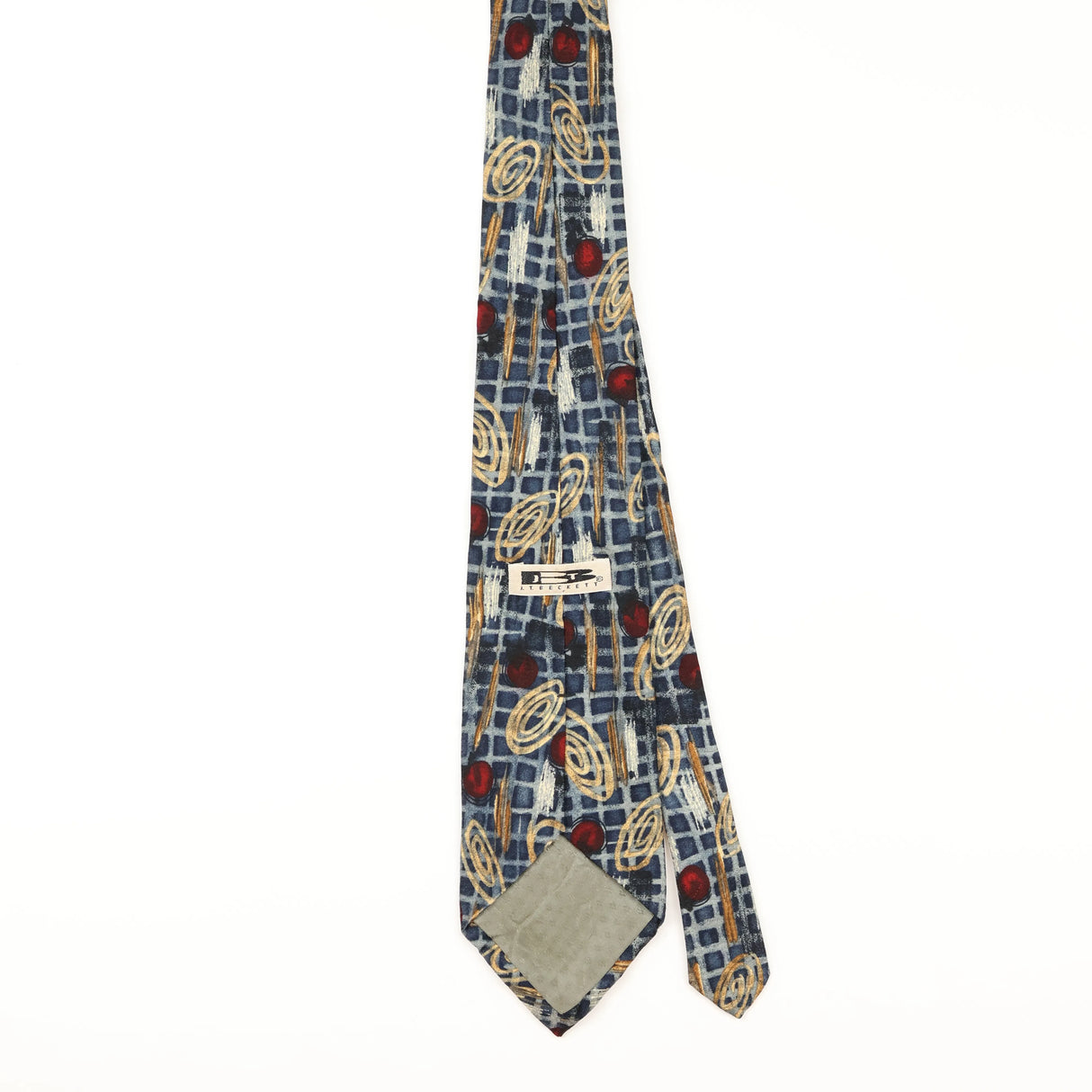 Back of Vintage J.T. Beckett Abstract Patterned Tie