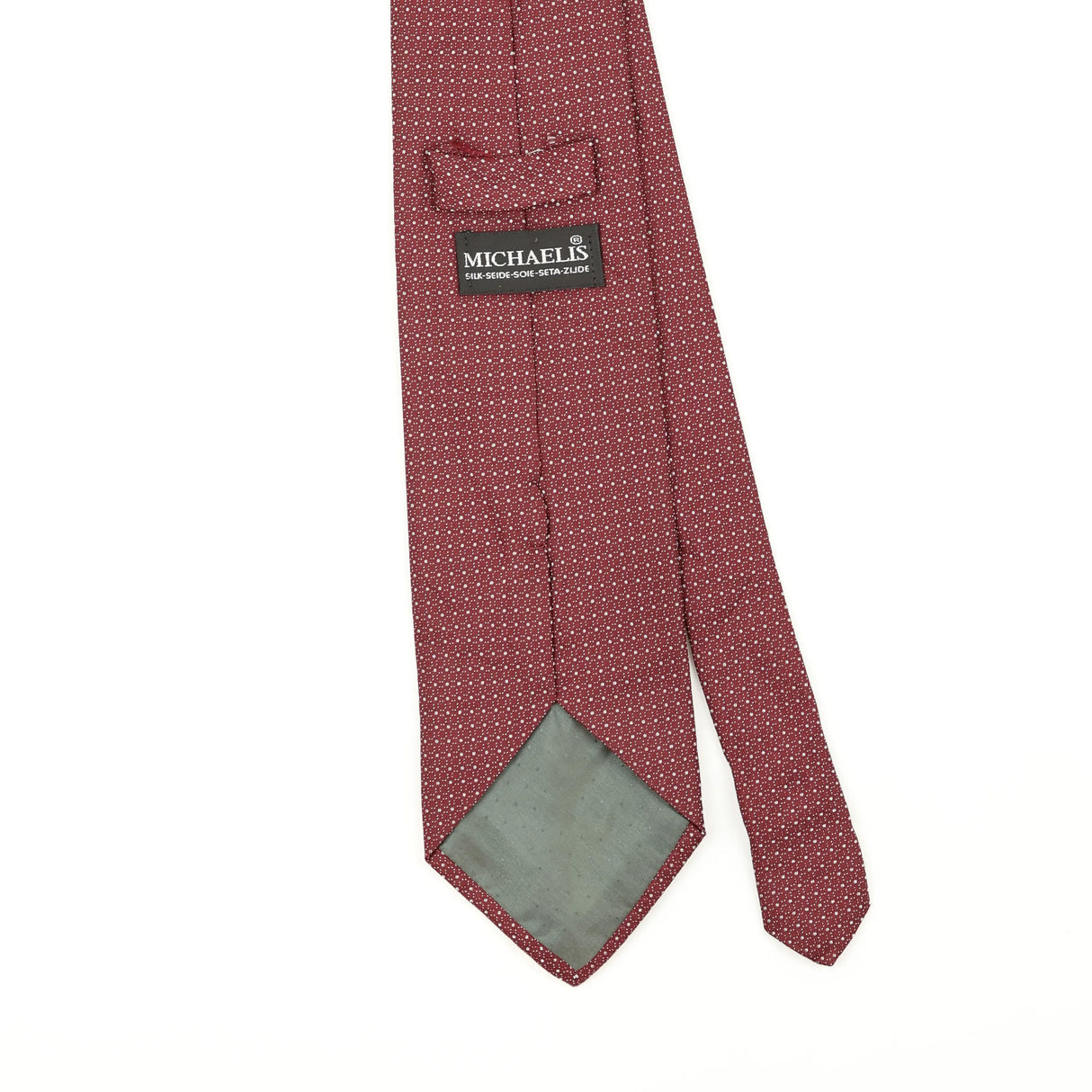 Back Back Detail of Vintage 1990's Polka Dot Patterned Tie
