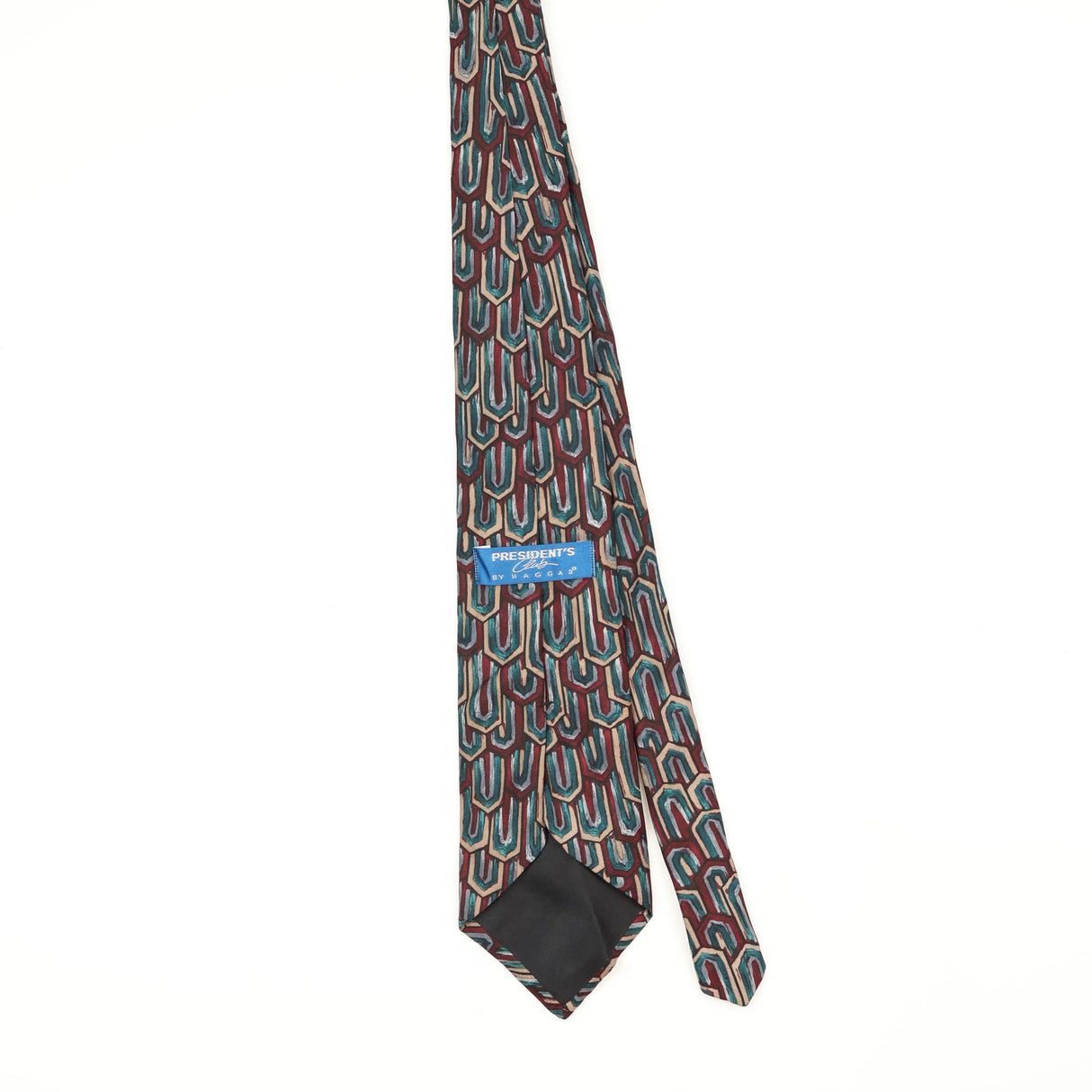 Back Back of Vintage 1990's Geometric Patterned Tie