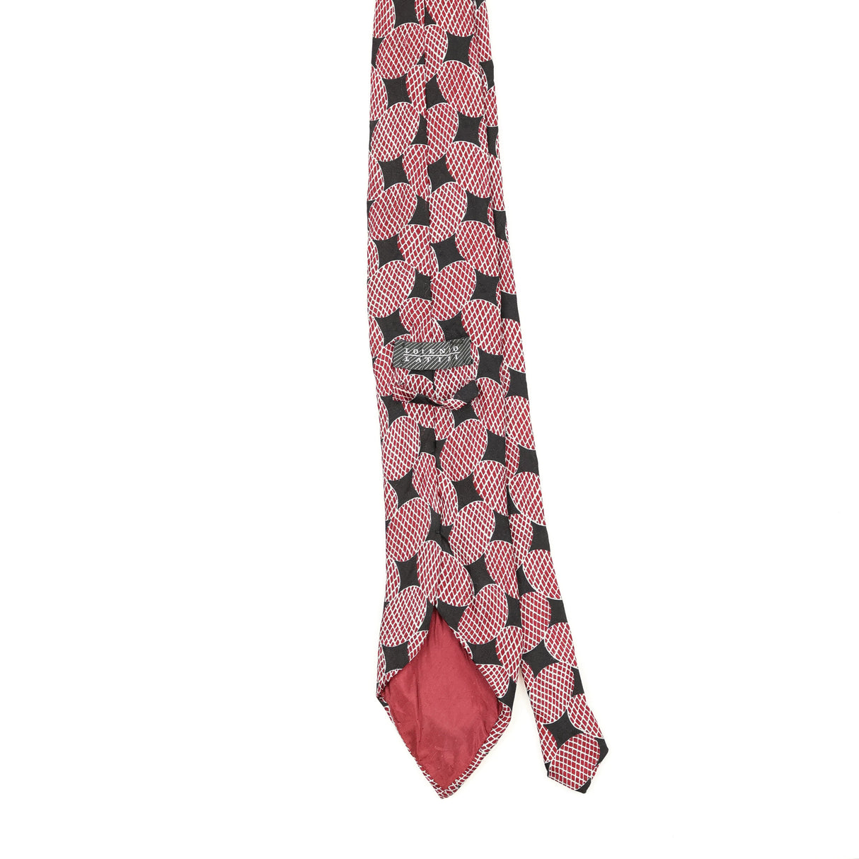 Back Back of Vintage 1990's Geometric Patterned Tie