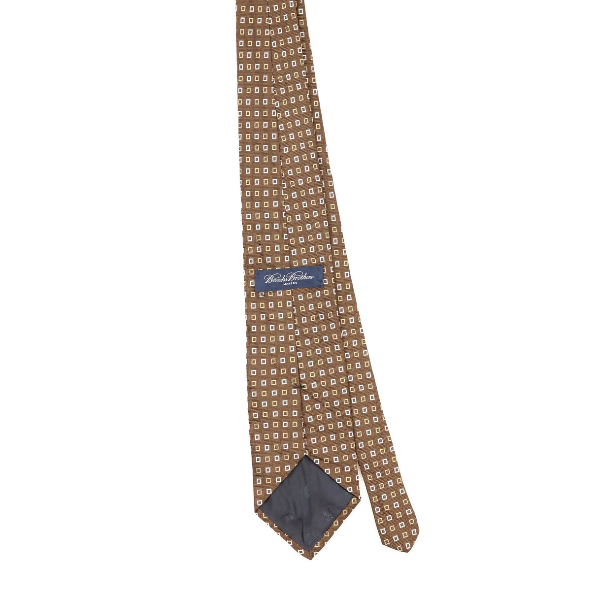 Back Back of Vintage 1990's Brooks Brothers Geometric Patterned Tie