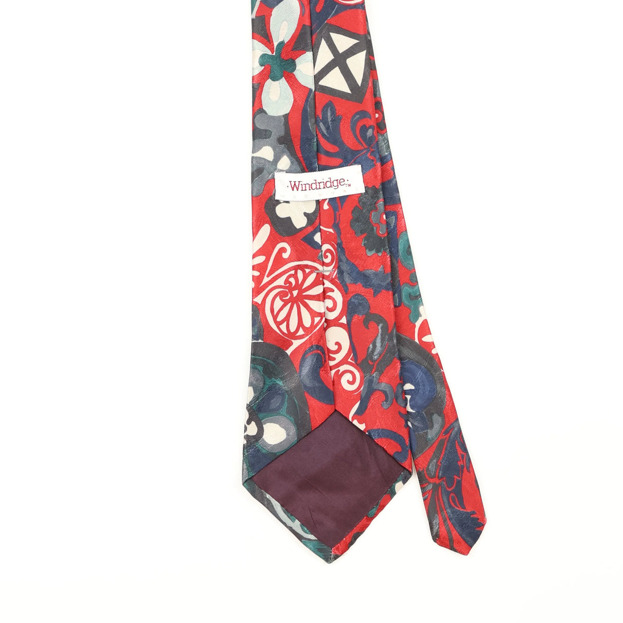 Back Detail of Vintage 1990's Abstract Patterned Tie