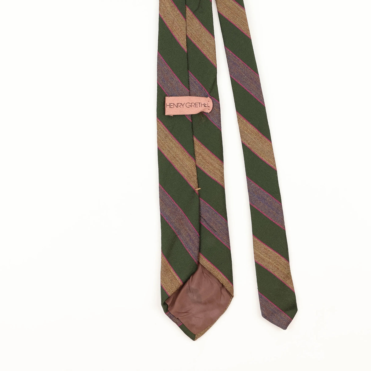 Back Detail of Vintage Striped Patterned Tie