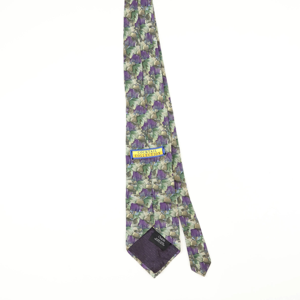 Back Back of Vintage 1990's Stonehenge Chablis Cocktail Collection Abstract Patterned Tie