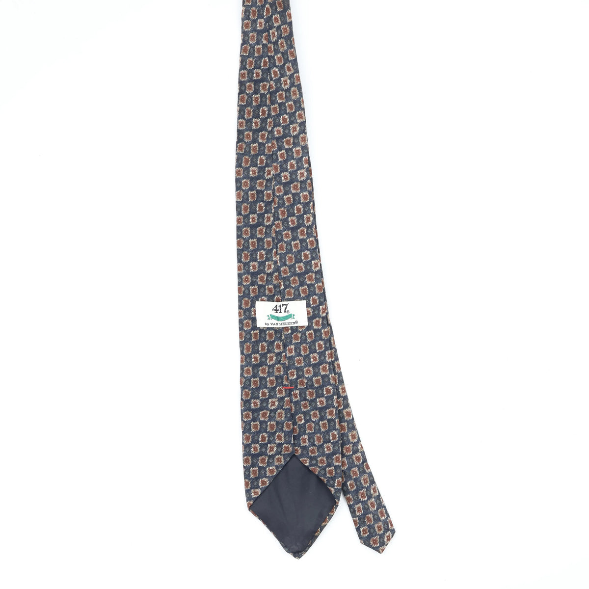 Back Back of Vintage 1990's Van Heusen Foulard Geometric Patterned Tie