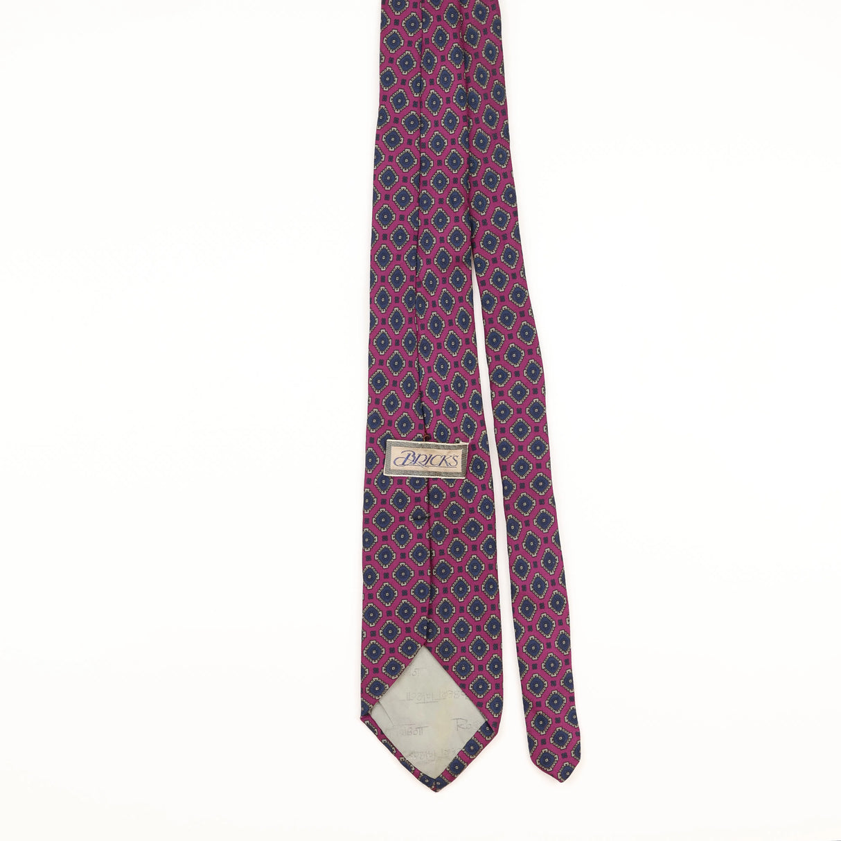 Back of Vintage Geometric Patterned Tie