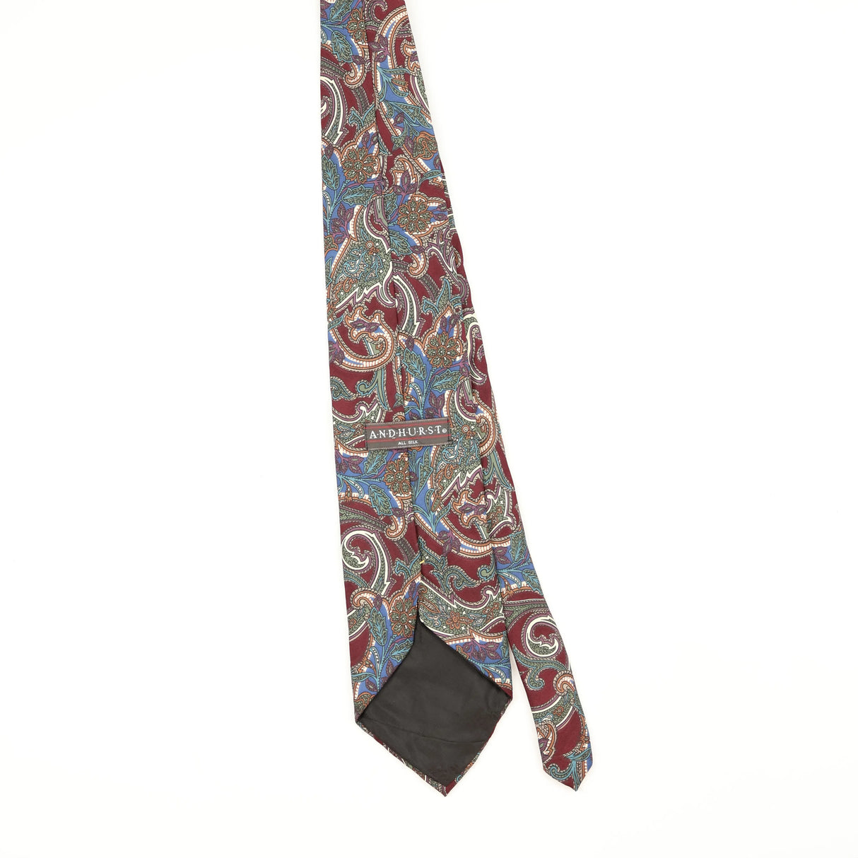 Back Back of Vintage 1990's Andhurst Paisley Patterned Tie