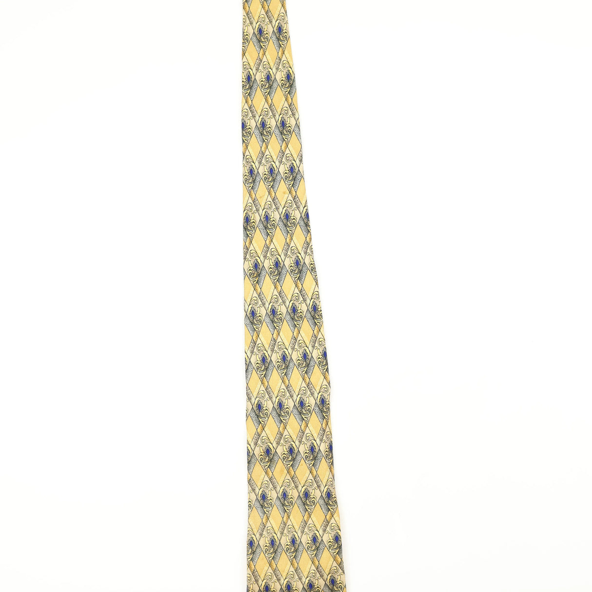 Damage of Vintage 1990's Christian Dior Geometric Patterned Tie