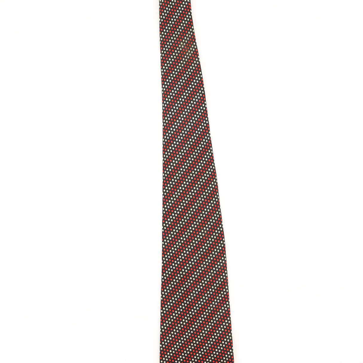 Damage of Vintage 1980's Polka Dot Patterned Tie