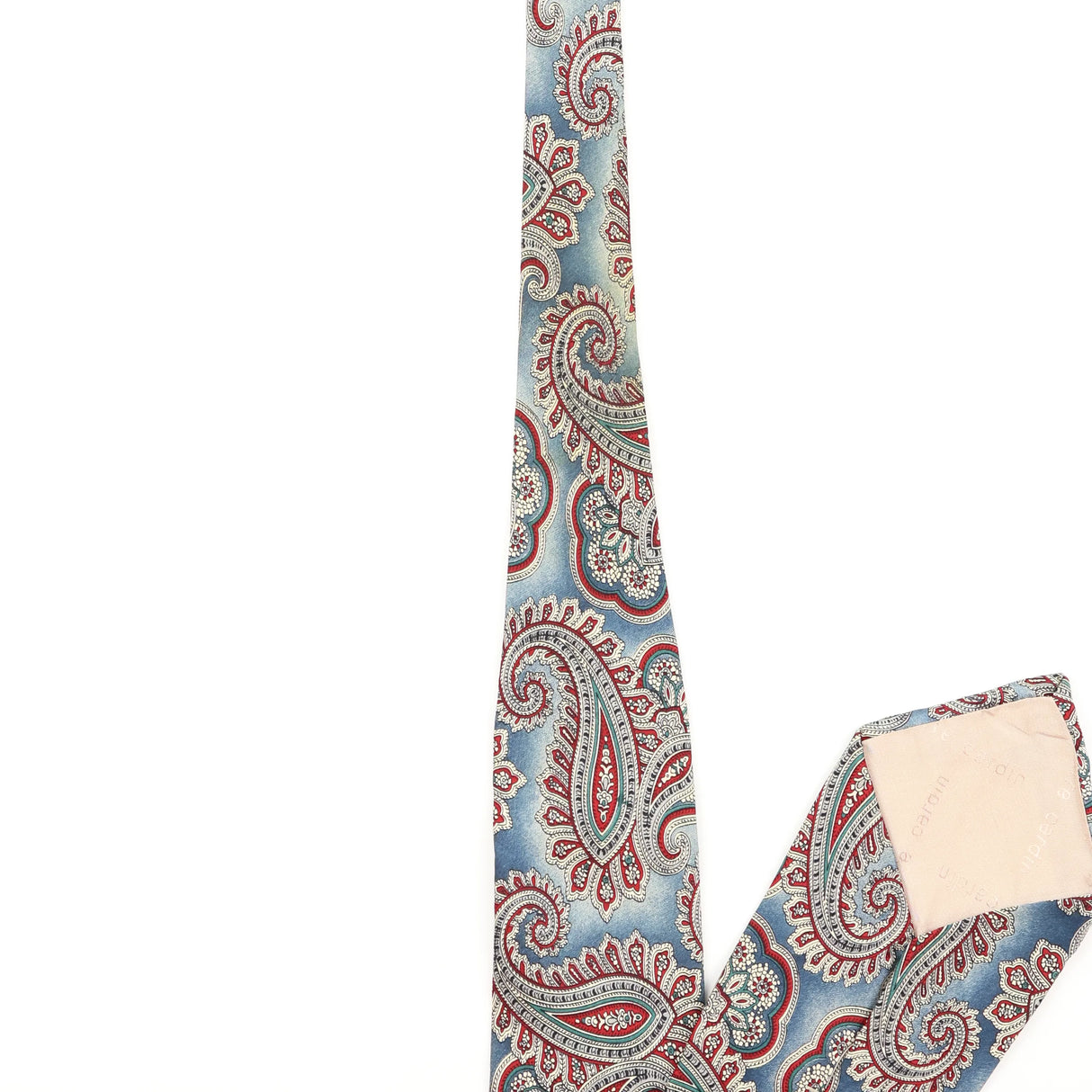 Damage Detail of Vintage 1990's Pierre Cardin Paisley Patterned Tie