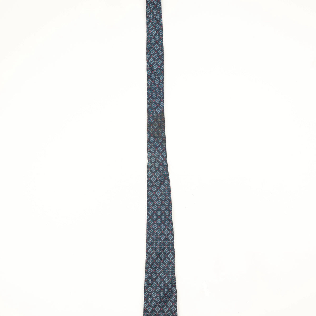 Damage of Vintage 1990's Oscar De La Renta Geometric Patterned Tie