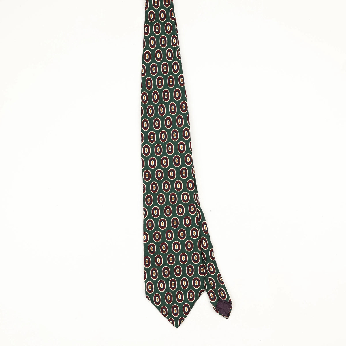 Front Front of Vintage 1990's Christian Dior Circles Geometric Patterned Tie