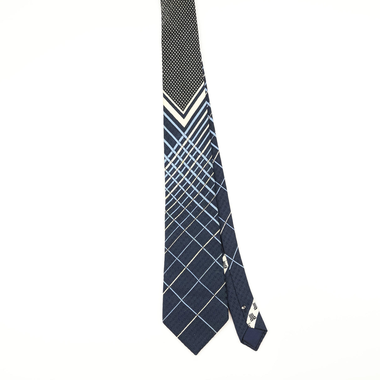 Front Front of Vintage 1980's Lanvin Geometric Patterned Tie