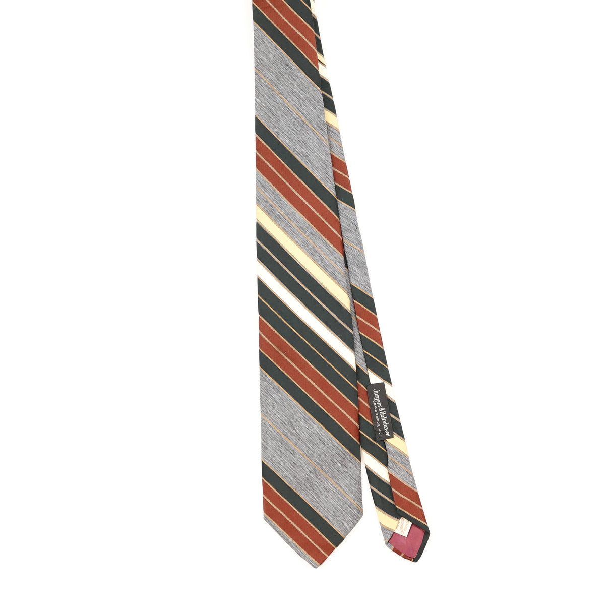 Front of Vintage 1980's Striped Patterned Tie