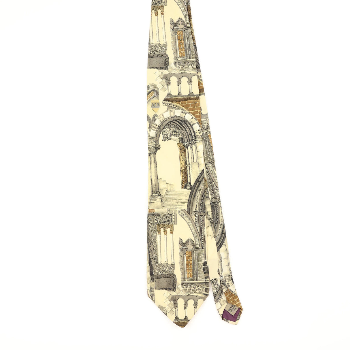 Front of Vintage 1990's Structure Abstract Patterned Tie