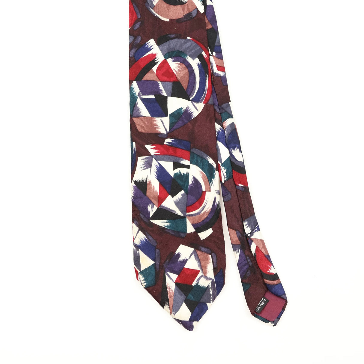 Front Front Detail of Vintage 1990's Abstract Patterned Tie