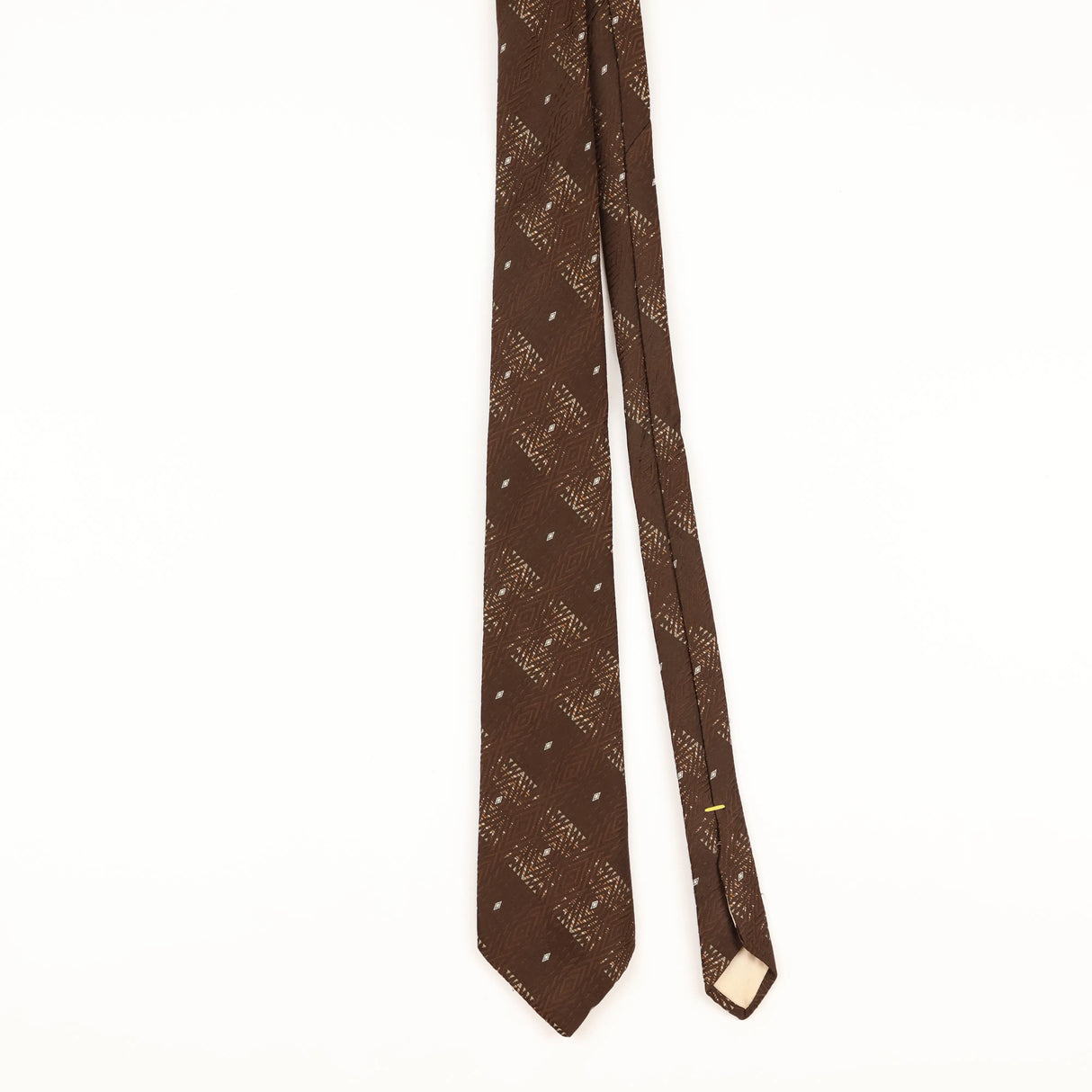 Front of Vintage 1980's Don Loper Geometric Patterned Tie