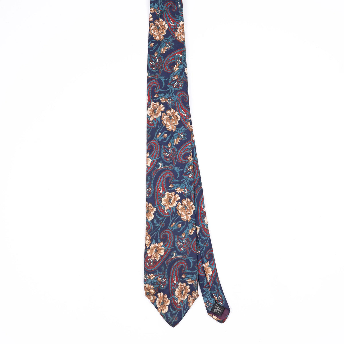Front Front of Vintage 1990's Floral Patterned Tie
