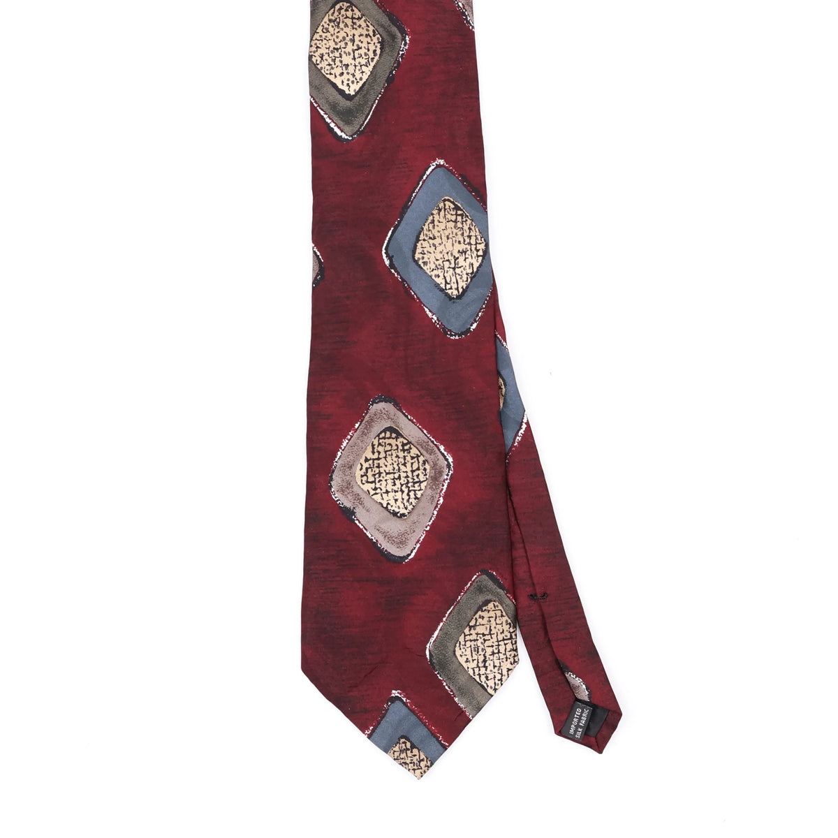Front Front Detail of Vintage 1990's Croft & Barrow Abstract Patterned Tie