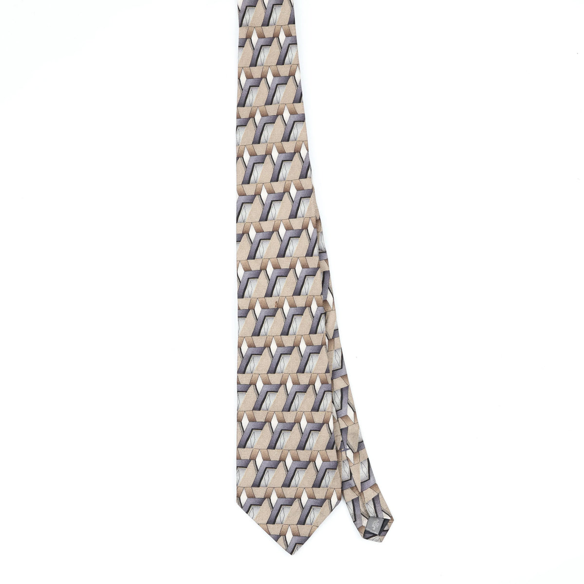 Front Front of Vintage 1990's Zylos Geometric Patterned Tie
