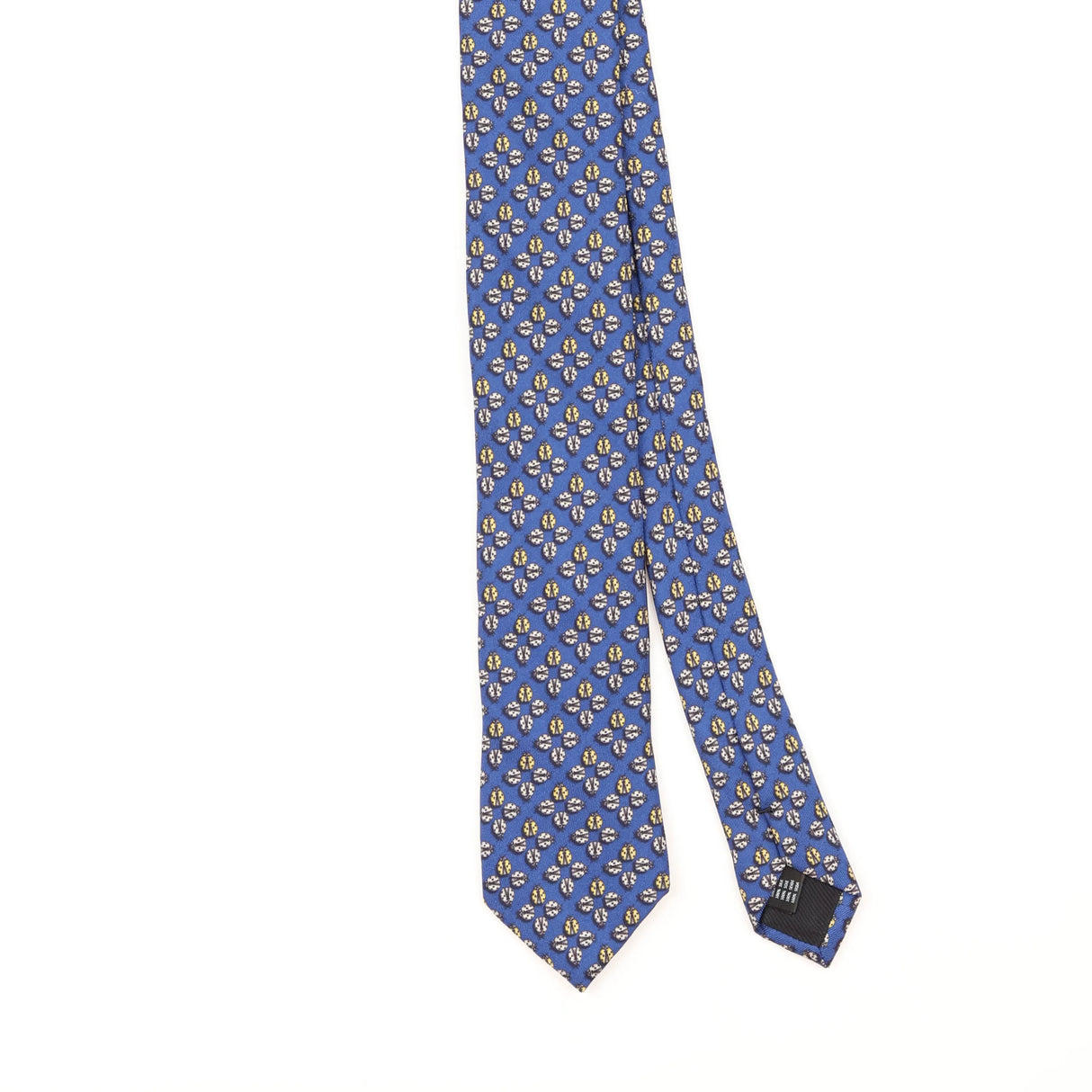 Front Detail of Vintage 1990's Dolce & Gabbana Ladybirds Geometric Patterned Tie