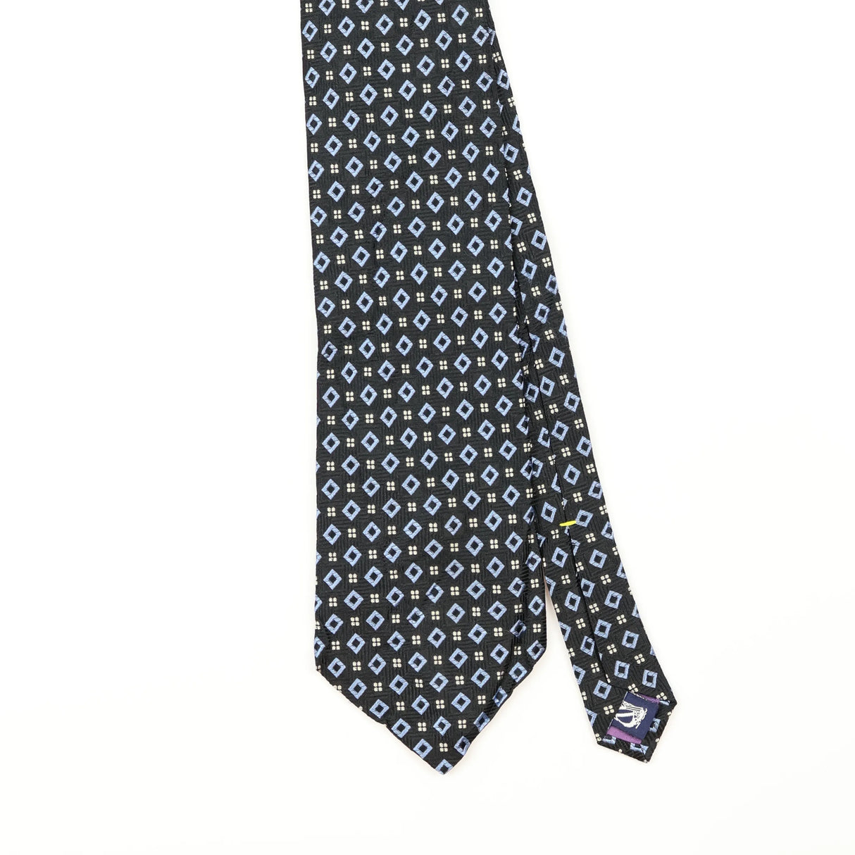 Front Detail of Vintage 1990's Nautica Geometric Patterned Tie