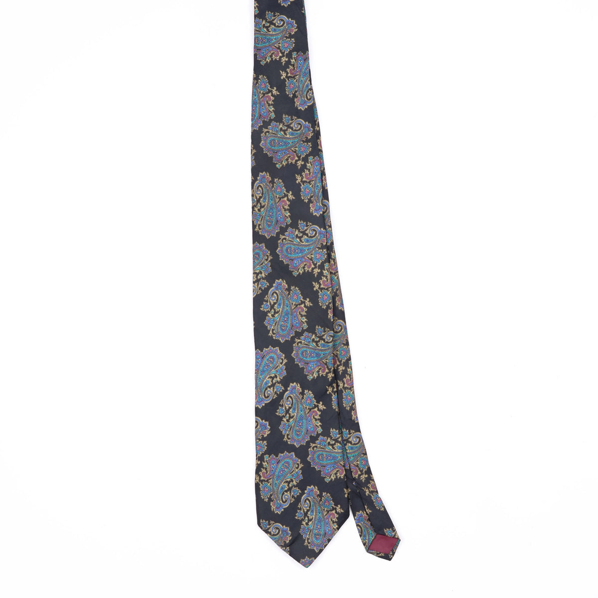 Front Front of Vintage 1990's Bert Pulitzer Paisley Patterned Tie