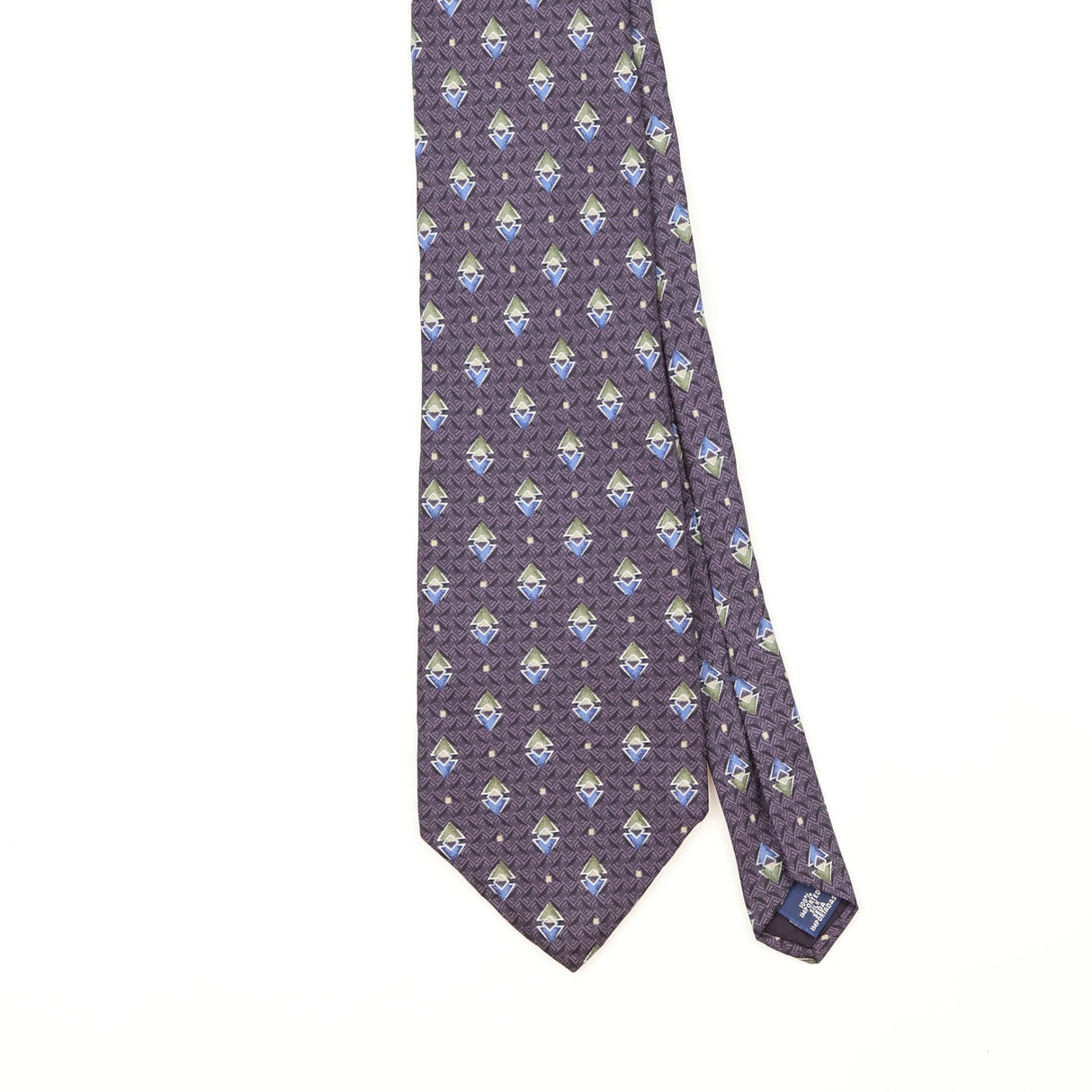 Front Front Detail of Vintage 1990's Stafford Geometric Patterned Tie