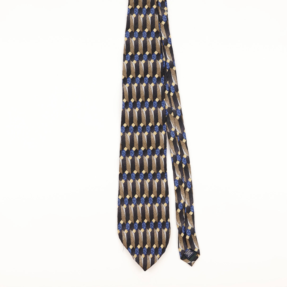 Front of Vintage 1990's Stafford Geometric Patterned Tie
