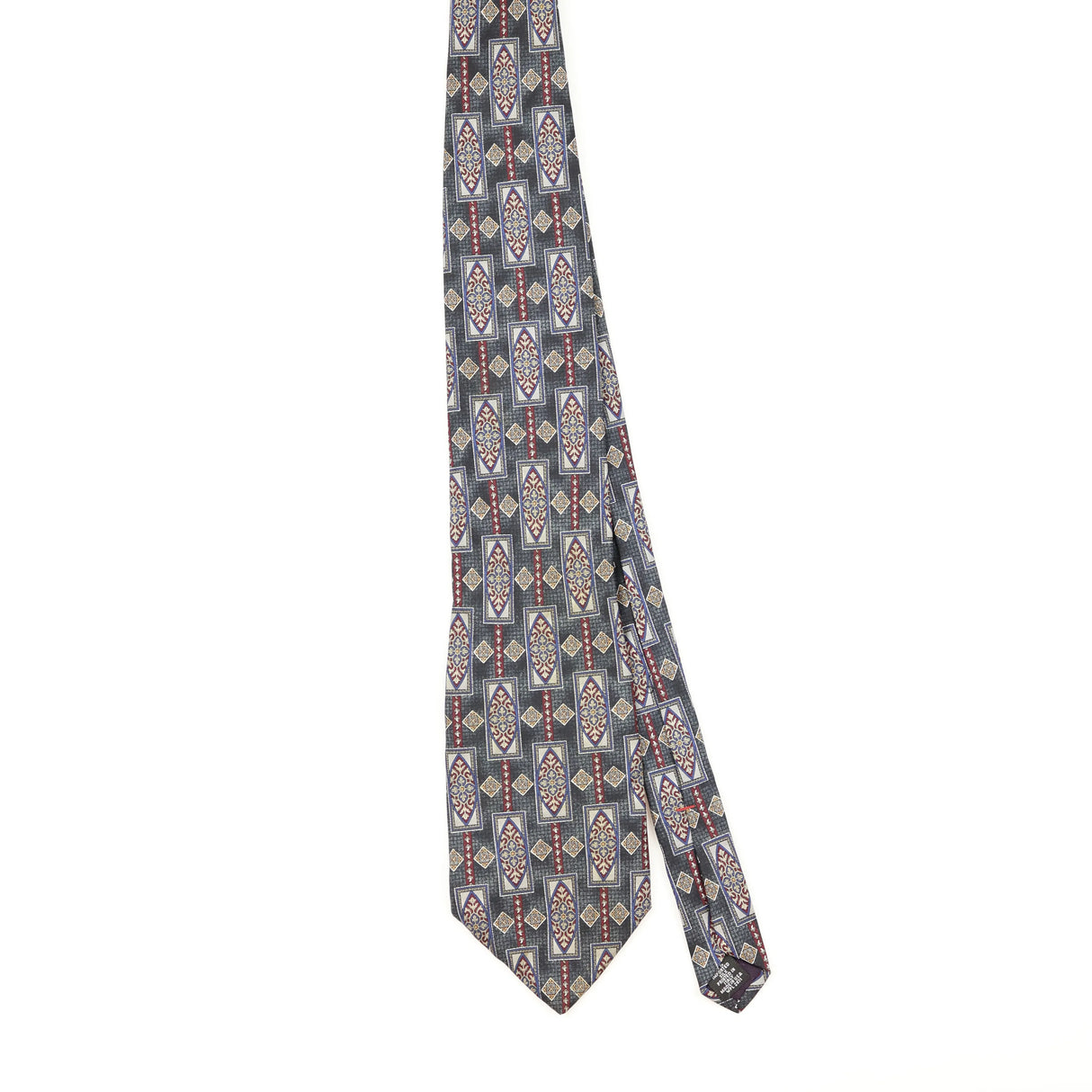 Front of Vintage 1990's Geometric Patterned Tie